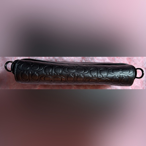 COACH SIGNATURE LEATHER DINKY - METALLIC GRAPHITE - Picture 6 of 11